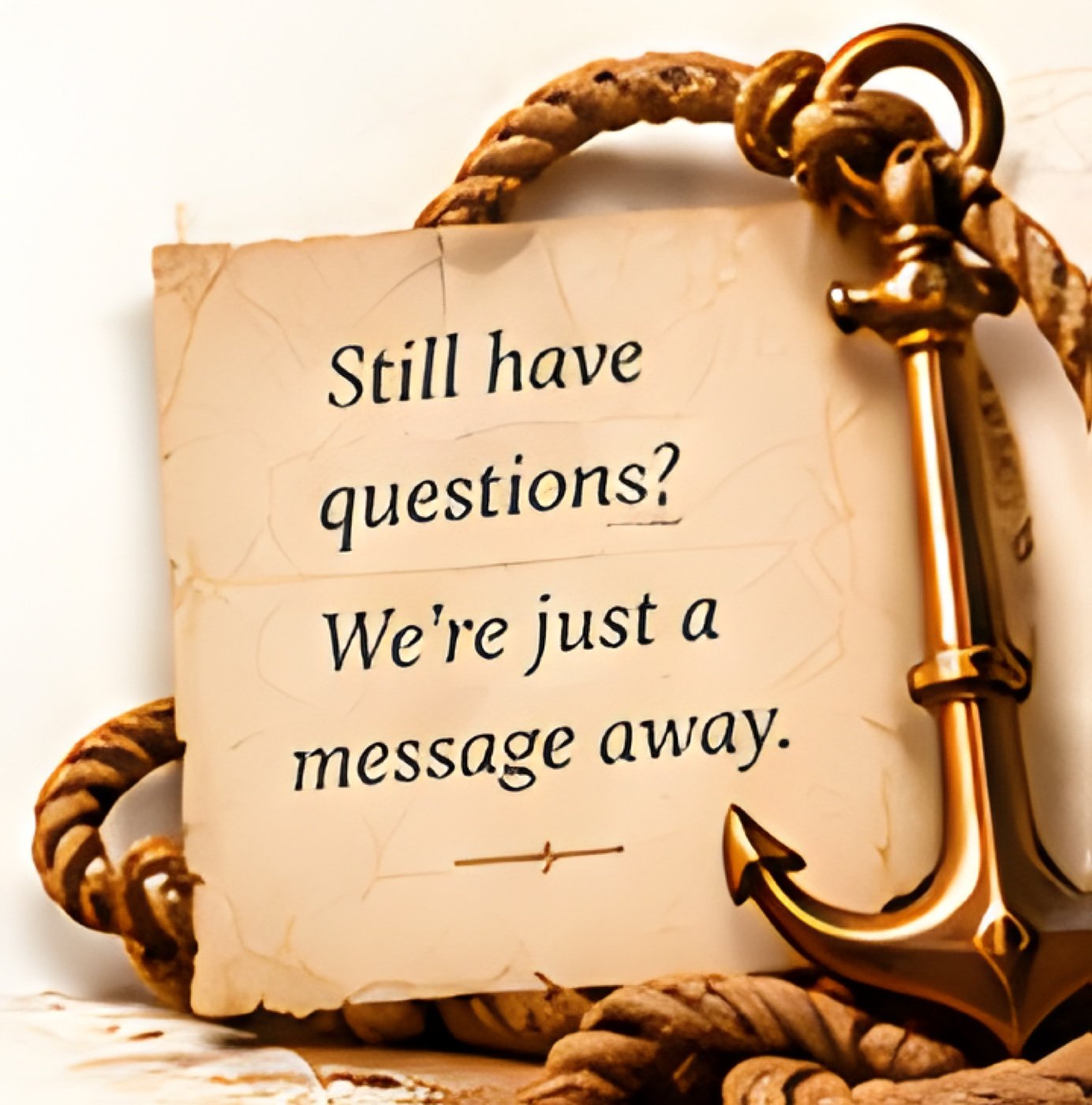 Still have questions? We’re just a message away.