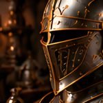 Medieval Knight Helmet with Stand